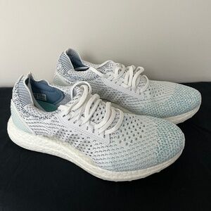 Adias, "Parley" Sneakers, Slip-on, Blue & White, Size 10